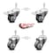 Service Caster 3 Inch Thermoplastic Rubber Swivel 10mm Stem Caster Total Lock Brake, 2PK SCC-TSTTL20S314-TPRB-M1015-2-S-2 - alternate 3
